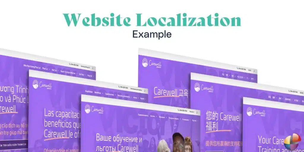 website localized into 6 languages