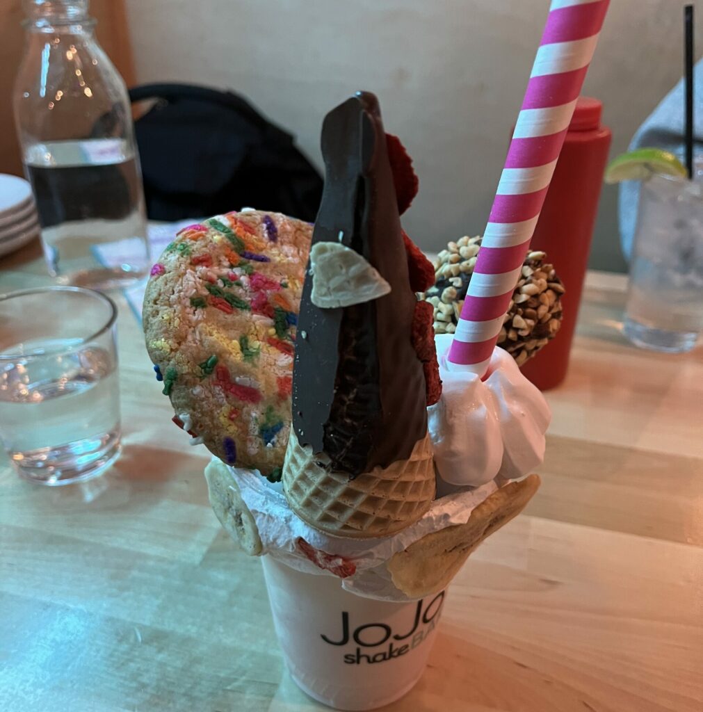 Jojo’s ShakeBAR in downtown Naperville ice cream sundae