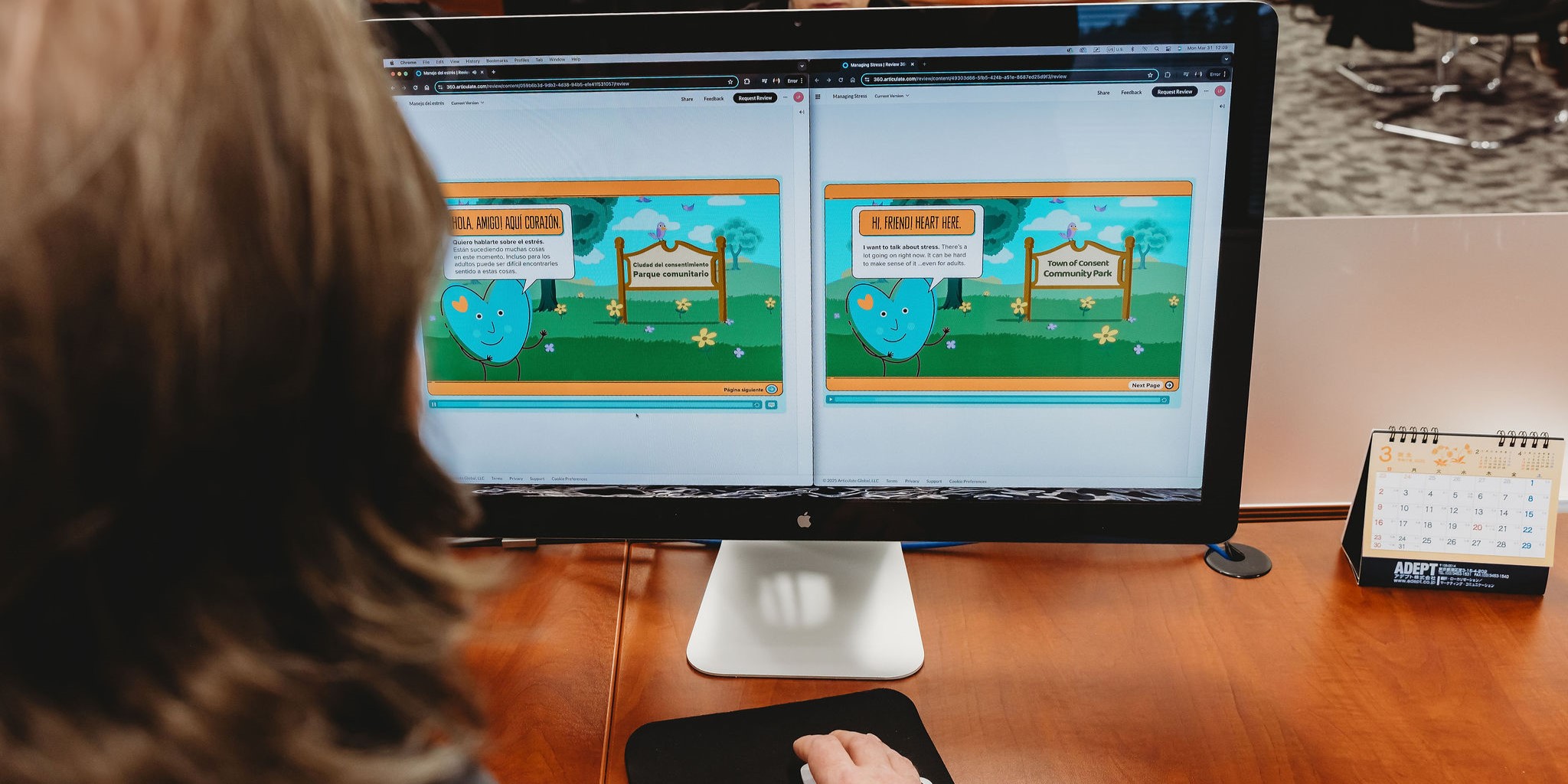 eLearning localization quality check for Spanish and English modules