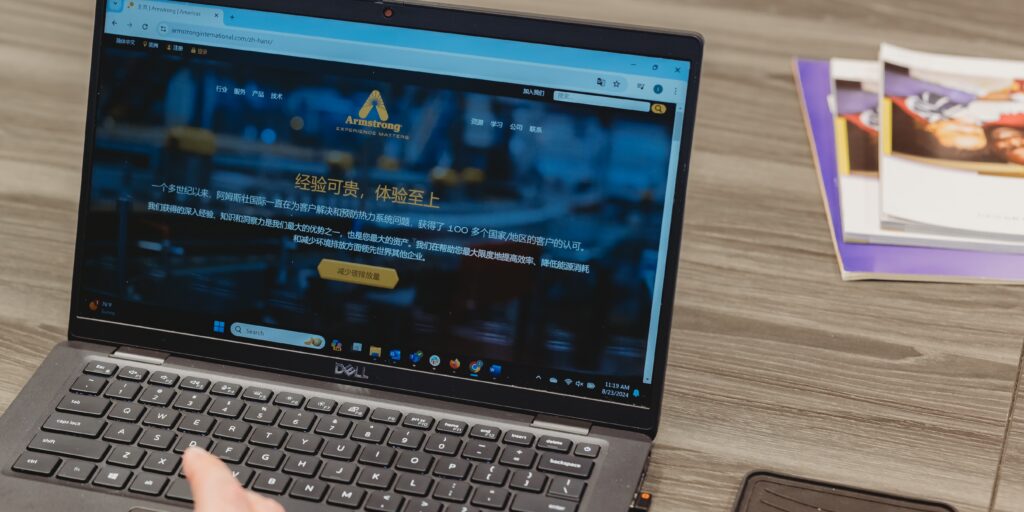 Translated website showing a consistent translation style guide and glossary