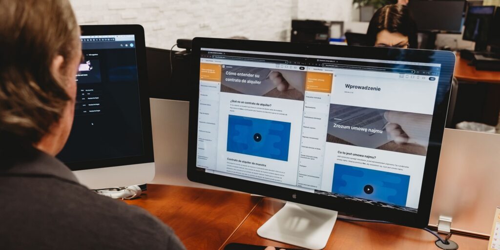 AI translation for business, hybrid human and machine translation workflow side by side